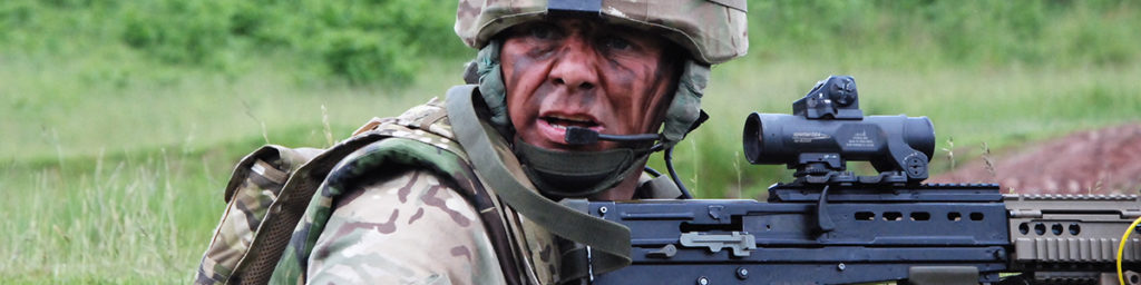 Close up of Army Reservist