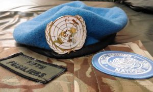 Blue Beret worn by UN soldiers