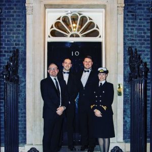 Hlafords staff outside Number 10