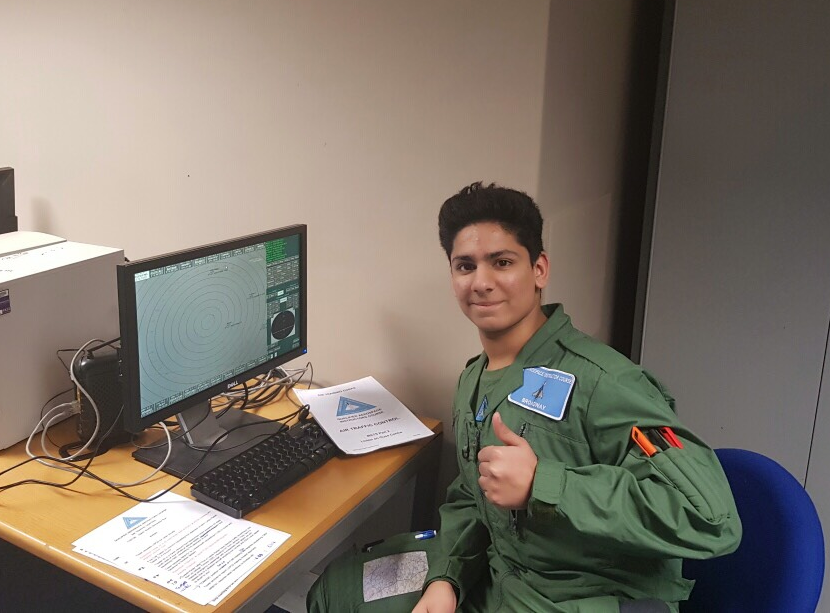 Cadet Corporal Zain Aslam hard at work