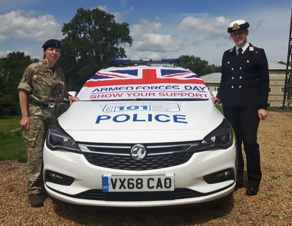 Reservists showing their support for Armed Forces Day