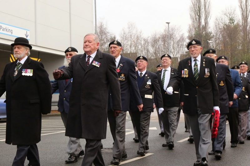 Veterans parade in Hednesford