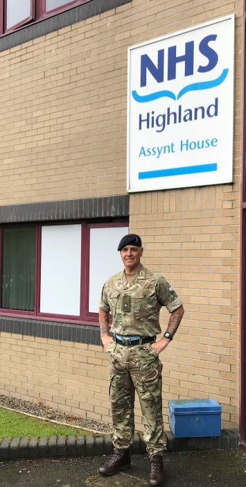 Reservist volunteers for the role of Military Liaison Officer in Inverness