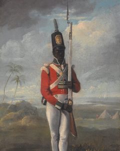 painting of West Indian Soldier in military uniform