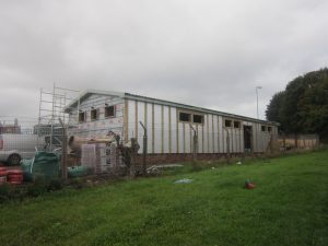 Cadet hut during refurbishment