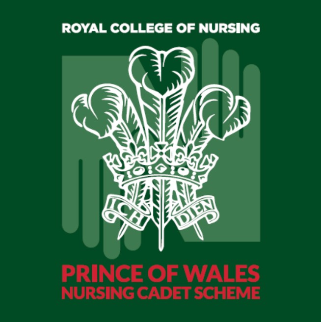 RCN Prince of Wales Nursing Cadet Scheme logo.