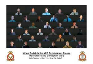 Attendees on virtual JNCO course