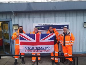 SAC Herman with colleagues supporting Armed Forces Day