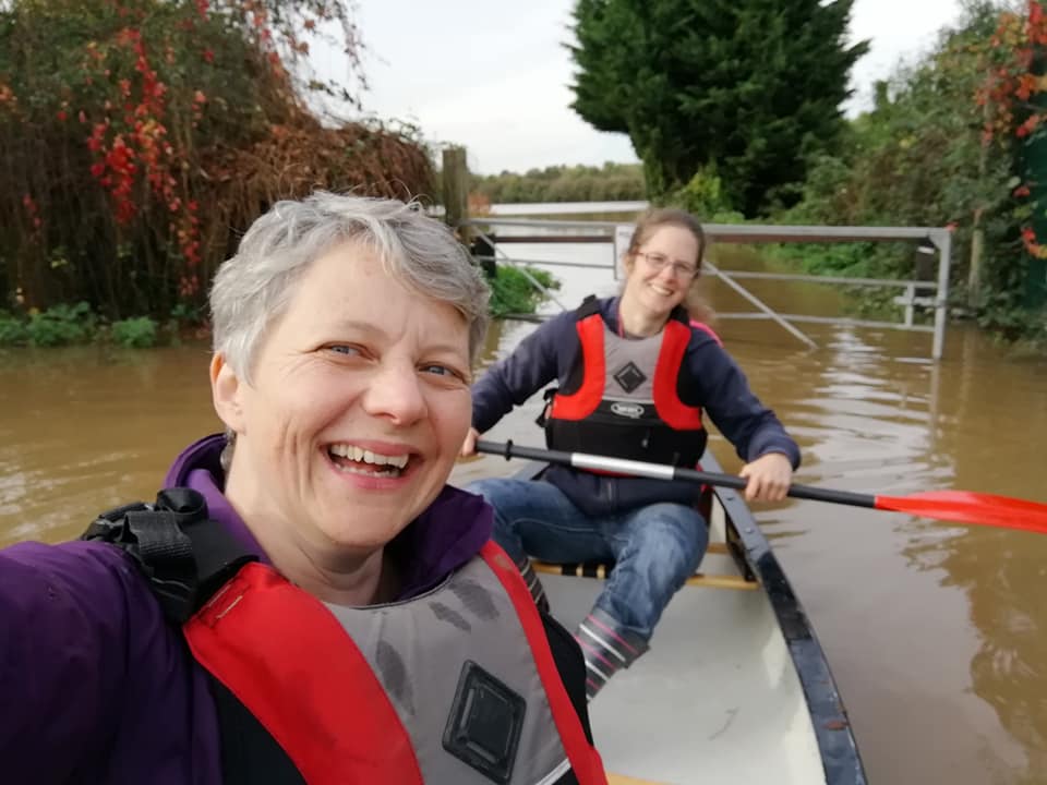 Sub Lieutenant Bumpstead canoeing