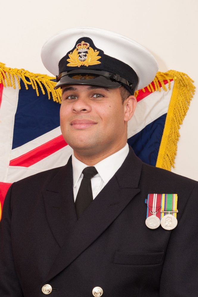 Lieutenant (SCC) Oliver Chambers RNR in his uniform