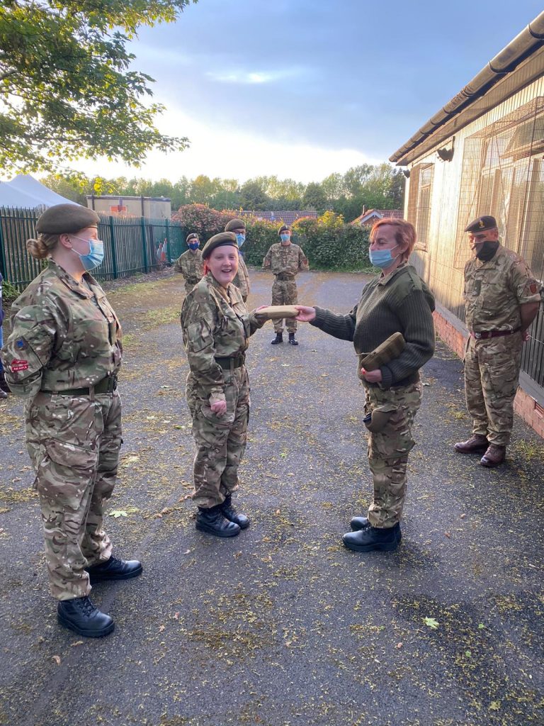 Army Cadets from the Old Hill Detachment receive their new laptops