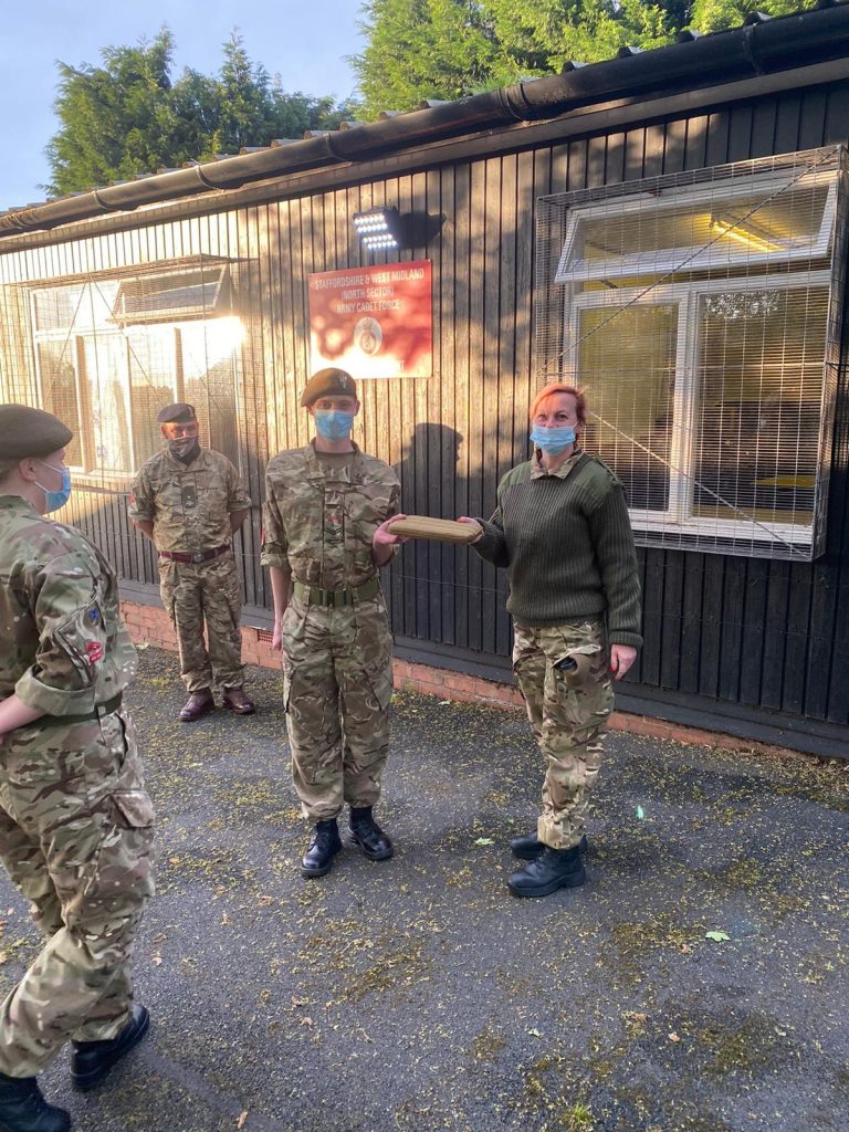 Army Cadets from the Old Hill Detachment receive their new laptops gifted from the Friends of Staffordshire ACF