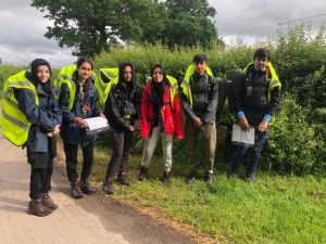 Cadets with bergans ready for the walk