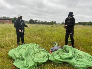 Cadets setting up camp