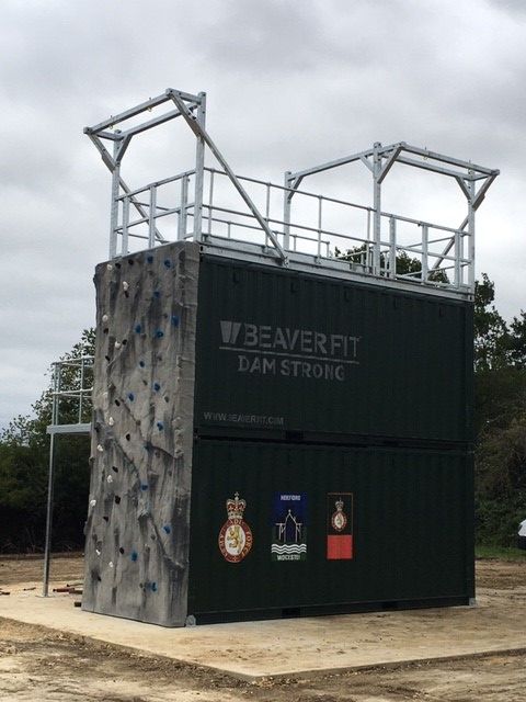 The new climbing wall at Tiddesley Wood Cadet Training Centre