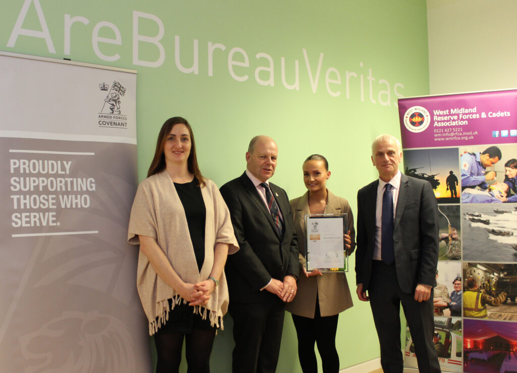 Bureau Veritas UK receive their Defence Employer Recognition Scheme revalidation award
