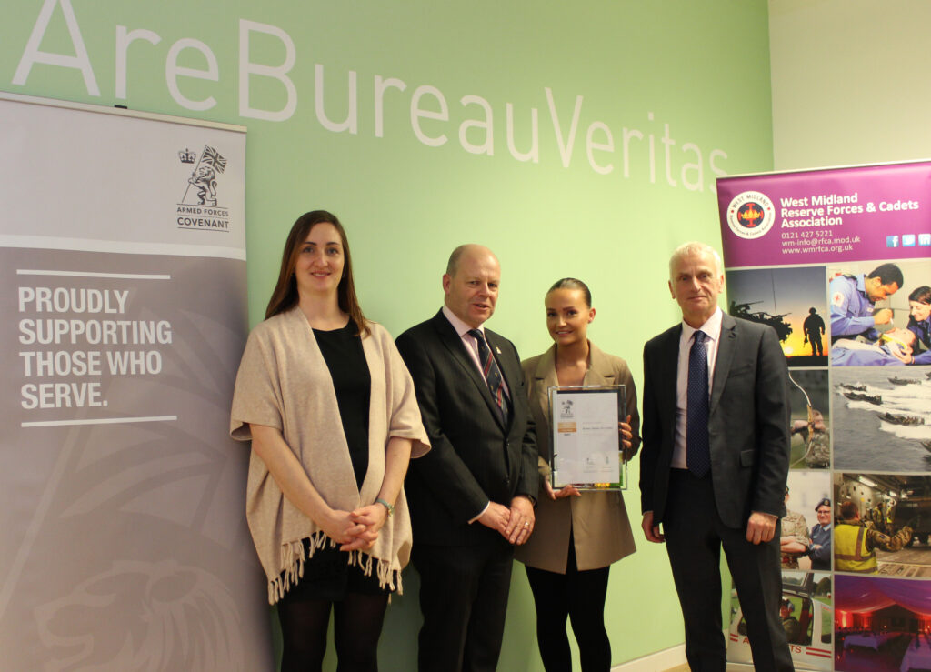 Bureau Veritas UK receive their Defence Employer Recognition Scheme revalidation award