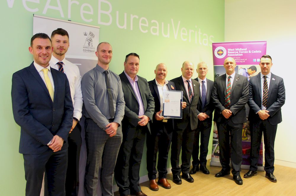 Bureau Veritas staff including their former service personnel employees receive their Gold revalidation award
