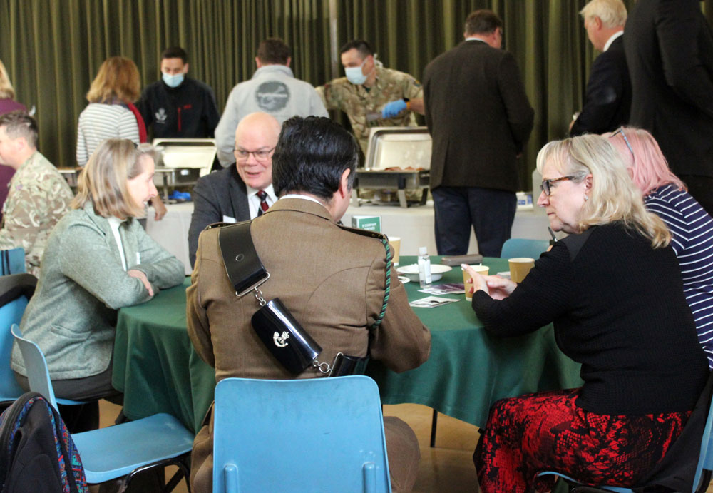 Guests and military personnel from 8 Rifles share best practice and network at the Shropshire Business Breakfast