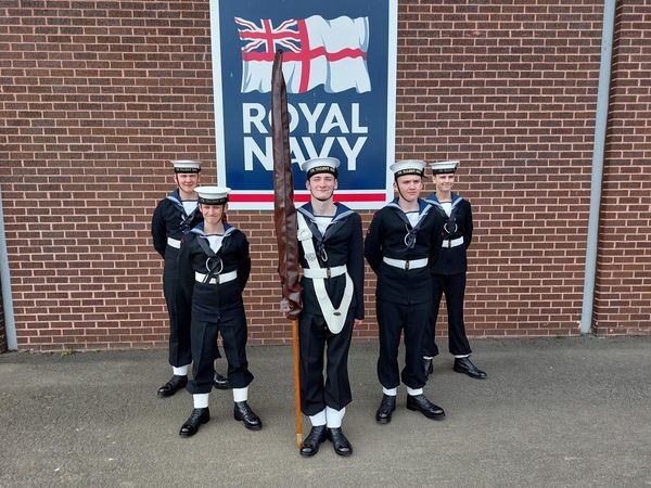 Stoke Sea Cadets drill team at HMS Raleigh for their drill competition