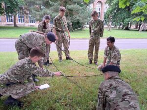 Cadets taking part in the JNCO course.