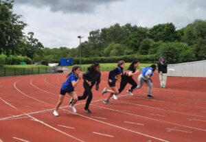 Cadets running in the wing competition.