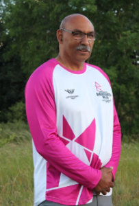 Colonel Tucker in his relay uniform.