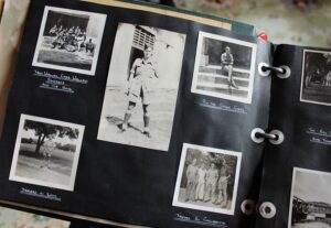 Harolds photo album of his time in the Army