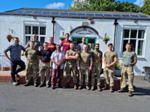 Group photograph of Reservists at the centre.