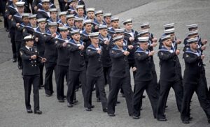 Royal Navy on parade.