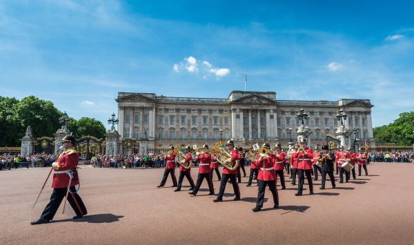 The Band of The Mercian Regiment performing.