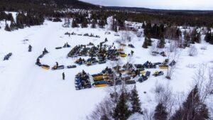 Land Over Snow Vehicles RV and debrief point.