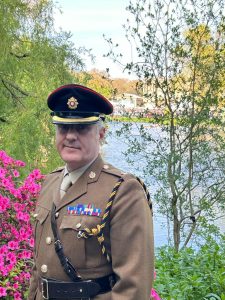 Darren in uniform at the King's Coronation garden party.