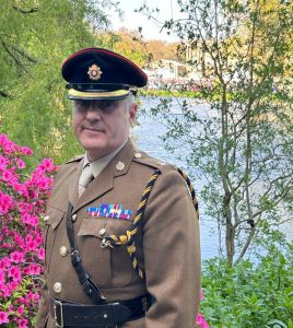 Darren in uniform at the King's Coronation garden party.