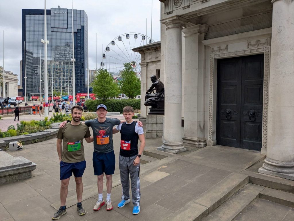 3 Troop Reservists ready to run the Half Marathon.